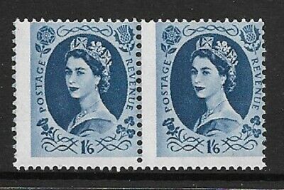 1 6d Wilding Multi Crown variety - Misplace perfs Flaw pair UNMOUNTED MINT