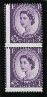 3d Wilding Multi Crowns variety - Misperf marginal pair UNMOUNTED MINT
