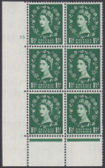 1½d Wilding Edward Crown cylinder 13 No Dot perf Encroachment UNMOUNTED MINT