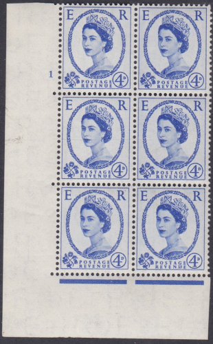 4d Wilding Edward Crown cyl 1 No Dot Perf A(E I) UNMOUNTED MINT