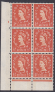 ½d Wilding Green Phosphor Cyl 1 Dot perf C(E P) UNMOUNTED MINT MNH