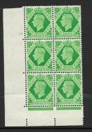 1939 7d Dark colours 12 No Dot perf 5(E I) block 6 UNMOUNTED MINT MNH