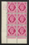 Sg 472 8d Carmine Dark colours O44 3 No Dot 1 bar perf 6B(E P) UNMOUNTED MINT