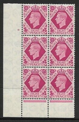 Sg 472 8d Carmine Dark colours cyl 9 No Dot perf 6(I P) UNMOUNTED MINT