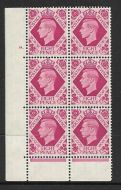 Sg 472 8d Carmine Dark colours cyl 9 Dot perf 6B(E P) UNMOUNTED MINT