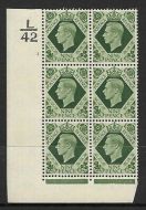 9d Green Dark colours L42 2 No Dot perf 5(I E) UNMOUNTED MINT