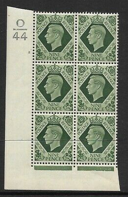 9d Green Dark colours O44 2 No Dot perf 5(I E) UNMOUNTED MINT