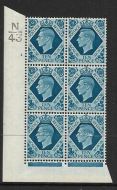 1939 10d Turquoise-blue N43 1 No Dot perf 2(I E) UNMOUNTED MINT