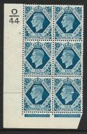 1939 10d Turquoise-blue O44 1 No Dot perf 2(I E) UNMOUNTED MINT