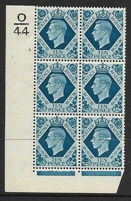 1939 10d Turquoise-blue O44 1 No Dot perf 2(I E) UNMOUNTED MINT