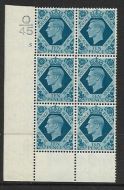 1939 10d Turquoise-blue Q45 5 No Dot perf 6(I P) UNMOUNTED MINT