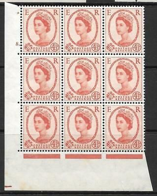 4½d Wilding Multi Crown on Cream Cyl 8 Dot perf A(E I) UNMOUNTED MINT