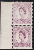 1954 S104 6d Reddish Purple dramatic dry print Tudor Wmk Unmounted Mint MNH