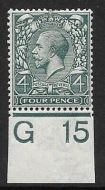 N23(3) 4d Deep Grey Green Royal Cypher control G15 Imperf single UNMOUNTED MINT