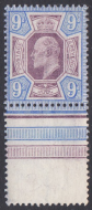 M39(2) 9d Slate purple + Ultramarine De La Rue UNMOUNTED MINT MNH