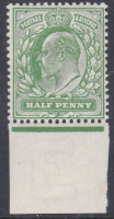 Spec M3(6) ½d bright green fine impression with lower margin UNMOUNTED MINT