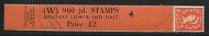 ½d Multi Crown Cream watermark Vertical Delivery Coil leader W 4 MNH