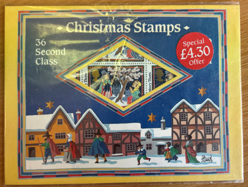 sg1342 Christmas Stamps 36 second class (13p) stamps in original packaging