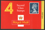 HA3 4 x 2nd Class Stamps Barcode booklet - complete - No Cylinder