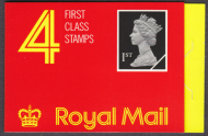 HB1 4 x 1st Class Stamps Barcode booklet - complete - no Cylinder