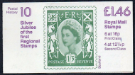 FO3a Postal History Silver jubilee Folded Booklet - Complete - No Cylinder