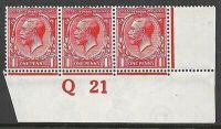 N16(6) 1d Deep Brick Red Royal Cypher Cont Q 21 imperf RPS cert UNMOUNTED MINT