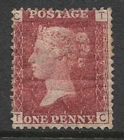 SG 43 1d Penny Red Lettered T-C plate 174 MOUNTED MINT