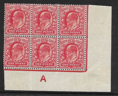 M5(1) 1d Scarlet Control A imperf perf type H1 UNMOUNTED MINT