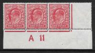 Sg 281 M7(5) 1d Rose Carmine Harrison 15x14 Cont A11(w) V3 62b UNMOUNTED MINT