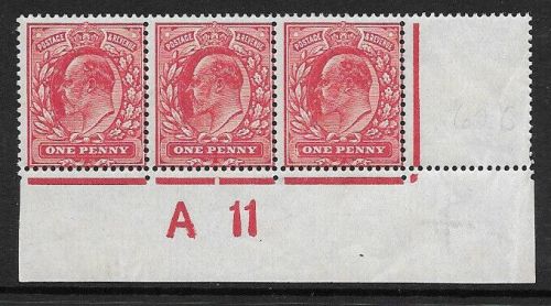 Sg 281 M7(5) 1d Rose Carmine Harrison 15x14 Cont A11(w) V3 62b UNMOUNTED MINT