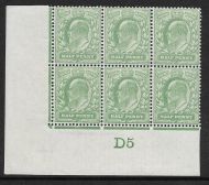 M3(1) ½d Dull Yellow-Green Harrison Control D5 perf type H1 UNMOUNTED MINT