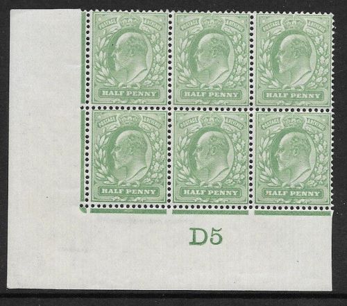 M3(1) ½d Dull Yellow-Green Harrison Control D5 perf type H1 UNMOUNTED MINT