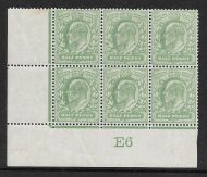 M3(1) ½d Dull Yellow-Green Harrison Control E6 perf type V2A UNMOUNTED MINT