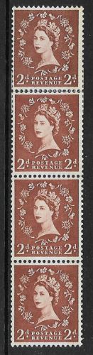 2d Wilding Multi Crown Cream with Printers join - UNMOUNTED MINT