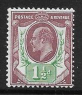 Sg 287 Spec M10(1) 1½d Red Purple  Bright Green Somerset Hse UNMOUNTED MINT MNH
