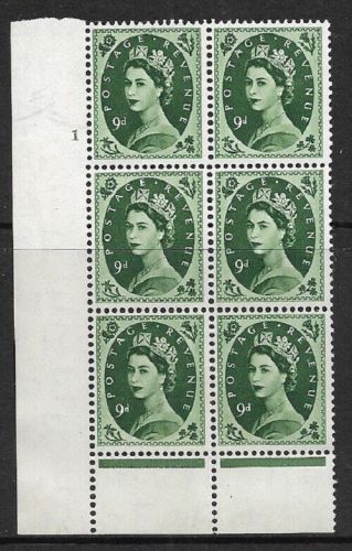 9d Wilding Tudor Wmk Cylinder 1 No Dot perf type B(I P) UNMOUNTED MINT