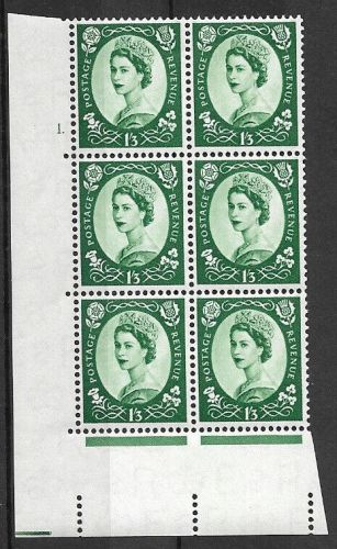 1 3 Wilding Edward Wmk Cylinder 1 Dot perf type A(E I) UNMOUNTED MINT