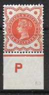 ½d Vermillion control P imperf single UNMOUNTED MINT