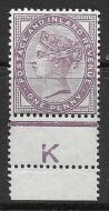 1d lilac control K perf single with extra row of perfs UNMOUNTED MINT