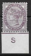 Sg 172 1d lilac control S Imperf Single MOUNTED MINT