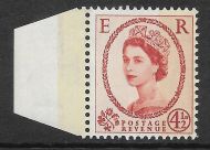 S96 ab 4½d Phosphor Graphite 1 x 6mm  1 x 8mm band right UNMOUNTED MINT