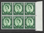 S143b 1 3 Wilding Multi Crown Cream - P flaw on postage UNMOUNTED MINT MNH