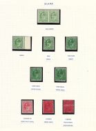 De La Rue plate proofs  - imperf no watermark in shade variations and print MINT