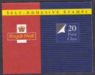 MG1 20 x 1st class Self Adhesive Booklet - no cylinder