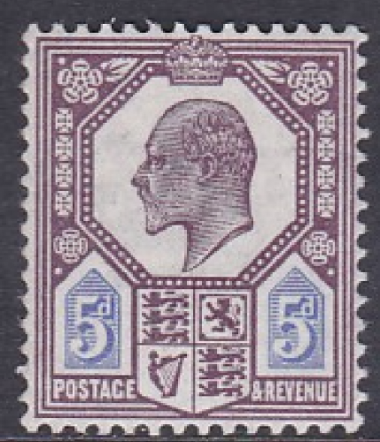 M30(5) 5d Plum And Cobalt Blue Somerset House UNMOUNTED MINT