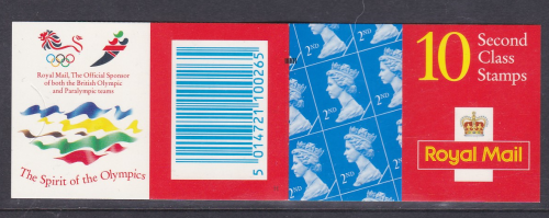 HC17 10 x 2nd Class Barcode Booklet - complete - No cyl Black marker band