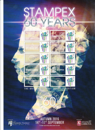 BC-495 autumn stampex 2016 smiler sheet unmounted mint complete