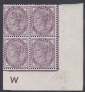 Sg 172 1d lilac control W Block of 4 Mounted Mint Top 2 lower 2 U M