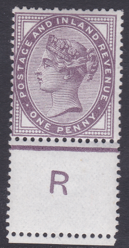 1d lilac control R perf single with extra row of perfs UNMOUNTED MINT