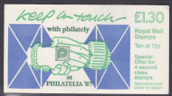FL8a 1987 Keep in touch Folded Booklet - Complete - No Cylinder - overprint